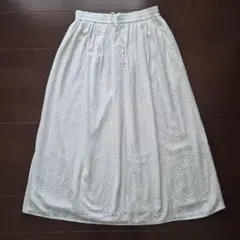 Samansa Mos2 コットンレース フレアスカート ホワイトのサムネイル