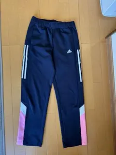 adidas ネイビー 3本ライン ジャージパンツ 160 - メルカリ