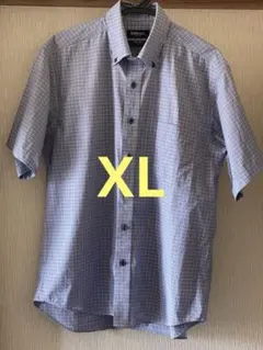 REGAL チェック柄 半袖シャツ ブルー系