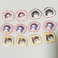 鬼滅の刃　シール　セット　竈門炭治郎　冨岡義勇　　胡蝶しのぶ　栗花落カナヲ