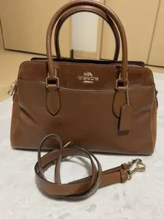 COACHダーシーショルダーバッグ レザースエードブラウン《2way仕様》