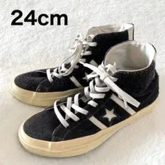 コンバース ジャックスター スウェード high 黒 24cm