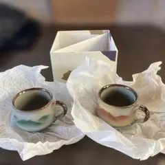 陶器製マグカップ 2個セット