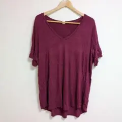 OLD NAVY Tシャツ【XXL TALL】バーガンディ レディース 半袖