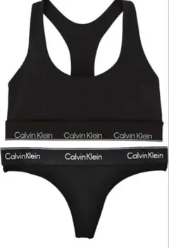 Calvin Klein ブラック ブラレット & Tバック セット