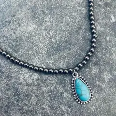 インディアンジュエリー ターコイズ石　ネックレス　ユニセックス　ナバホ　アメカジ