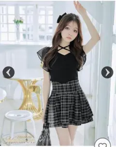 ツイード美脚スカート