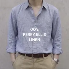 【00s】ペリーエリス リネンシャツ PERRY ELLIS ボックスシルエットのサムネイル