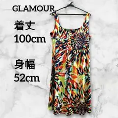 GLAMOUR ノースリーブワンピース 16 カラフル ひざ丈