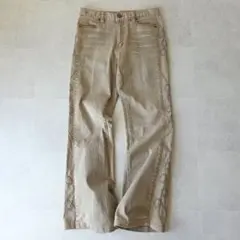 00s【archive】brown semi-flare denim Y2K