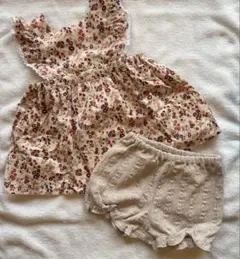 花柄ノースリーブワンピース 80 bebe