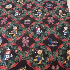 ‪ஐ‬⋆*レトロなアメリカン クリスマス柄 生地約45×110