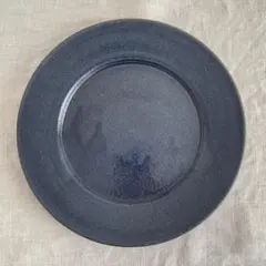青人窯 プレート 濃紺 瑠璃色 21.5cm