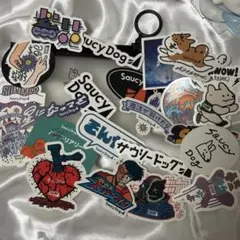 Saucy Dog ステッカー ピンバッジ ポーチ グッズセット - メルカリ