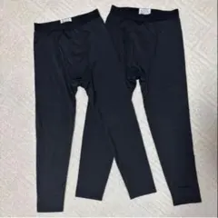 キッズ スパッツ レギンス 2枚セット ブラック 140 男の子　メンズタイプ②