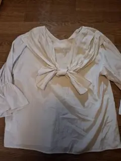 bellus closet 五分袖 リボン付きシャツ
