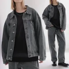 セットアップ　デニム　ワイド