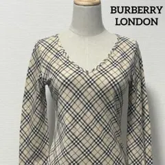 美品✨️ バーバリーロンドン ノバチェック Vネック トップス Y2K S