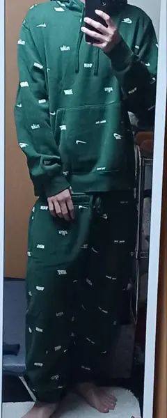 NIKE グリーン フード付きパーカー XXL