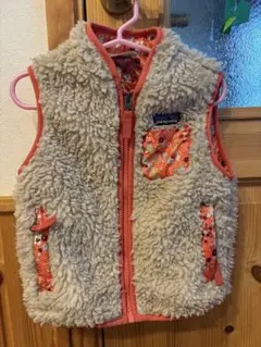 patagonia キッズ ベスト 2T ボア 花柄