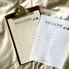 即日発送可◎ 結婚式　ウェディング　芳名帳　ゲストブック　ウェルカムスペース