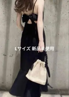 【新品未使用】GRL カシュクールバックリボンマーメイドキャミワンピース