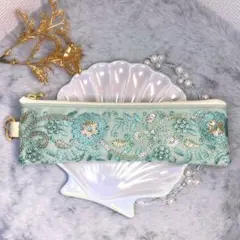 【インド刺繍リボン】ハンドメイド ペンケース