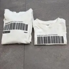 IKEA バーコードデザイン 半袖シャツ　トレーナー　120