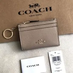 新品　COACH コーチ 定価17,600円 レザー コイン パス IDケース