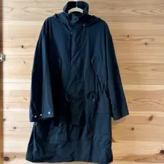 SHIPS ネイビー ロングコート フード付きコートネイビー リモンタ製生地 SHIPS ネイビー ロングコート フード付きコートネイビー リモンタ製