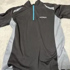 Kaepa ハーフジップ Tシャツ 黒/グレー