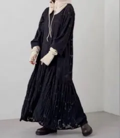 kastane シアージャガードレースワンピース