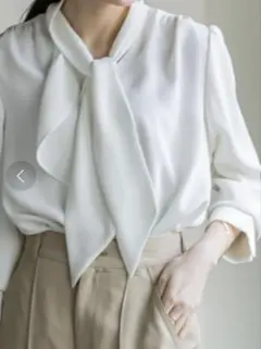 美品】Whim Gazette シアーボウブラウス （beige） - メルカリ