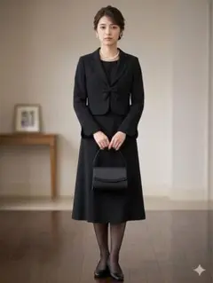 ブラックフォーマル ワンピース ジャケットセット 9号喪服 礼服 入学式 卒業式
