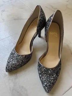 Rezoy グリッターシルバーハイヒール 22センチ