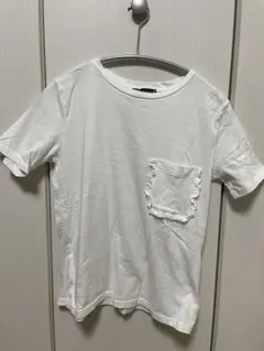 ZARA ホワイト フリルポケット Tシャツ S