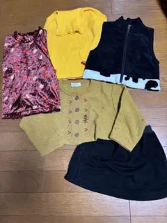 キッズ服セット（ベスト・スカート・セーター）