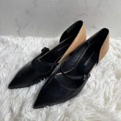 未使用✨ラボキゴシワークス パンプス ブラック　23.0 ポインテッドトゥ　美品