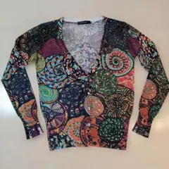 le sommet カラフル渦巻き模様カーディガン