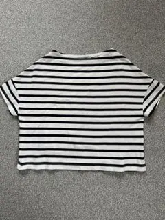 nano universe　ボーダーワイドドロップTシャツ