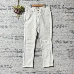 サムシング　スキニーデニムパンツ　ホワイト　Sサイズ　ストレッチ　ジーンズ