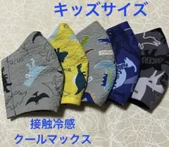 ハンドメイドインナーマスク子供用5枚 恐竜柄セット