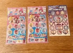 【未開封】プリキュア アイカツ シール 3枚セット 反射シール キャラクター