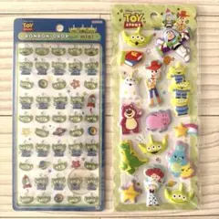 ボンボンドロップ　mini エイリアン　ぷっくりシール　トイストーリーセット