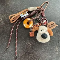 バックチャーム　キーチャーム　じゃらじゃらキーホルダー グルミット　プレッツェル