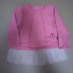 ミキハウス ホットビスケッツ スウェット生地チュニック 90cm