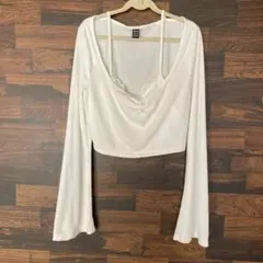 SHEIN ホワイト長袖トップス Lサイズ