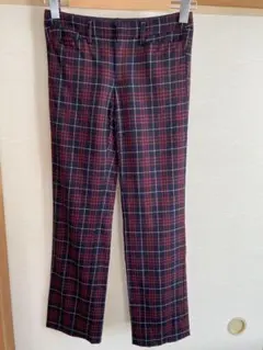 BURBERRY LONDON BLUE LABEL レッド チェック柄 パンツ