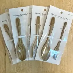 3coins Wooden Spoon Fork Set S 4点セットのサムネイル