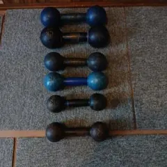 中古　鉄アレイ ダンベル 6個セット 5kg 3kg 2kg 筋トレトレーニングのサムネイル